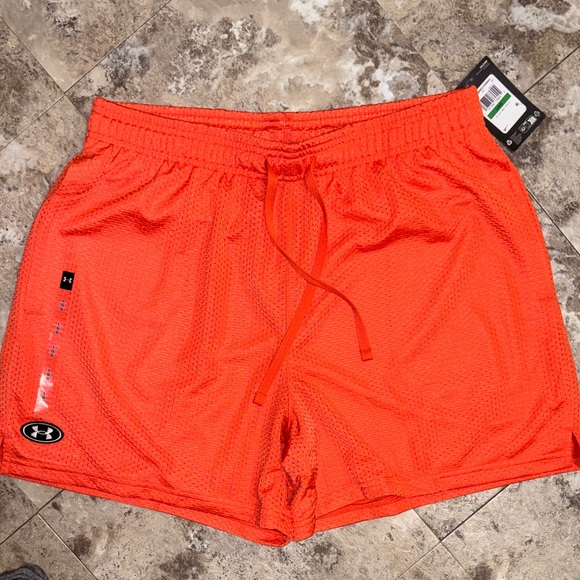 Under Armour Other - NWT - Men’s Under Armour Vibrant Orange Athletic Shorts - Large